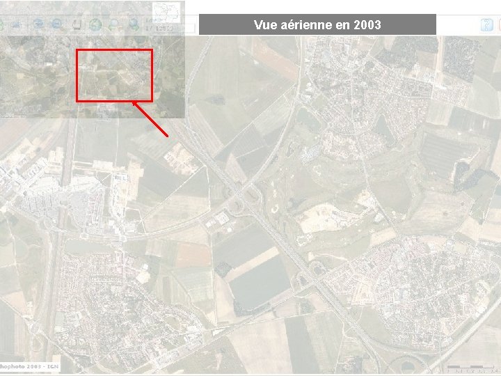Vue aérienne en 2003 Vue aérienne en 2003