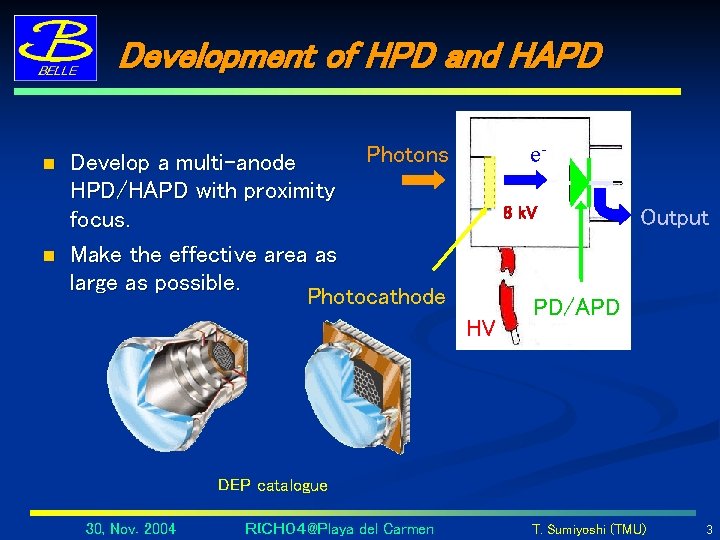 Development of HPD and HAPD n n e- Photons Develop a multi-anode HPD/HAPD with