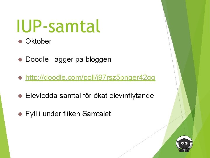 IUP-samtal Oktober Doodle- lägger på bloggen http: //doodle. com/poll/i 97 rsz 5 pnger 42