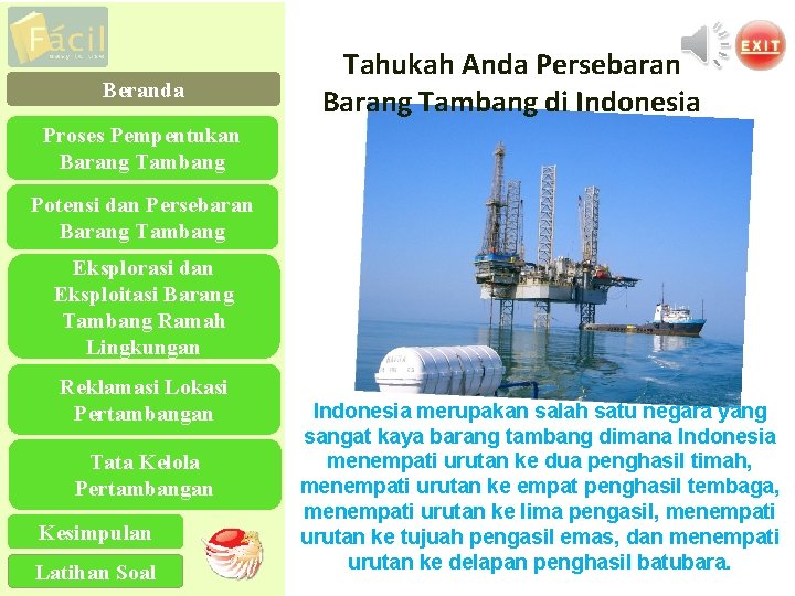 Potensi barang tambang di indonesia