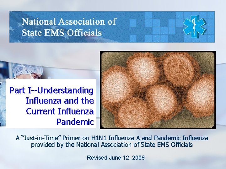 Part I--Understanding Influenza and the Current Influenza Pandemic A “Just-in-Time” Primer on H 1