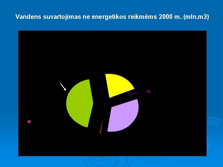 Vandens suvartojimas ne energetikos reikmėms 2000 m. (mln. m 3) 