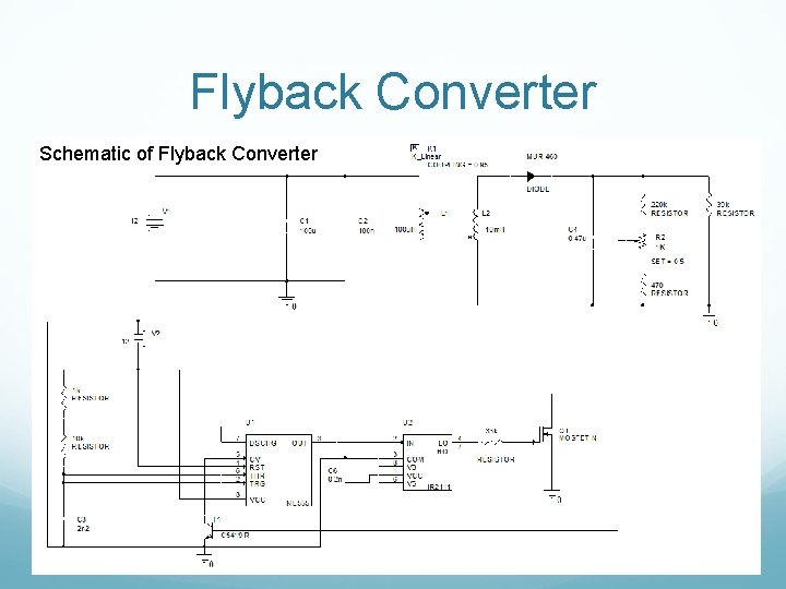 Flyback Converter Schematic of Flyback Converter 