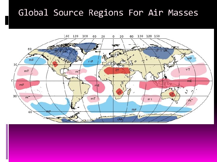 Global Source Regions For Air Masses 