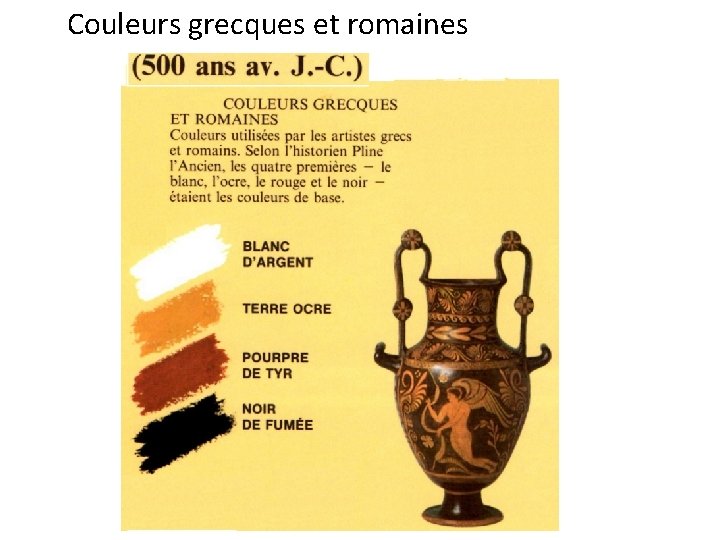 Couleurs grecques et romaines 