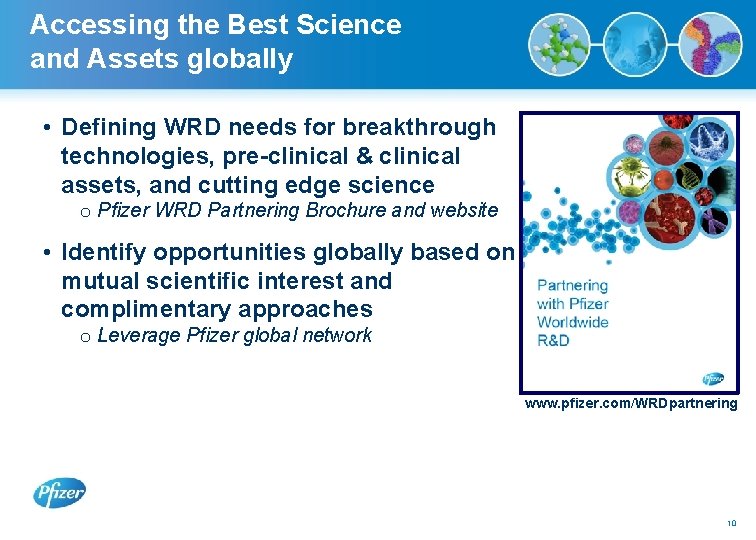 Accessing the Best Science and Assets globally • Defining WRD needs for breakthrough technologies,