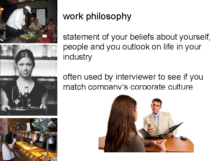 work philosophy statement of your beliefs about yourself, people and you outlook on life