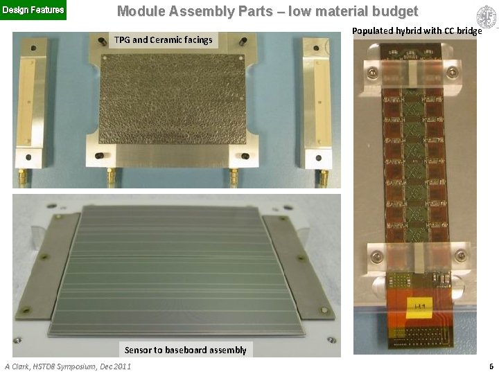 Design Features Module Assembly Parts – low material budget TPG and Ceramic facings Populated