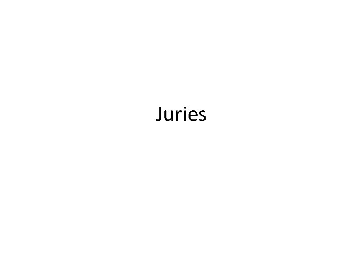 Juries 