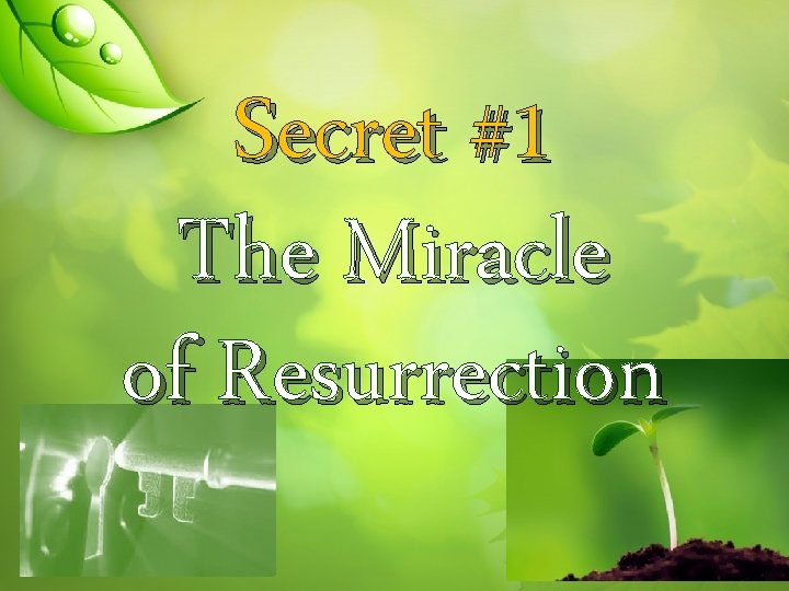 Secret #1 The Miracle of Resurrection 