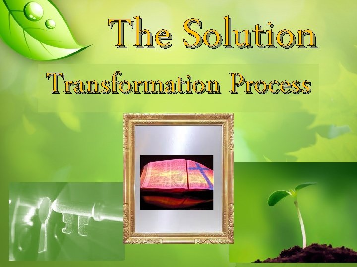 The Solution Transformation Process 