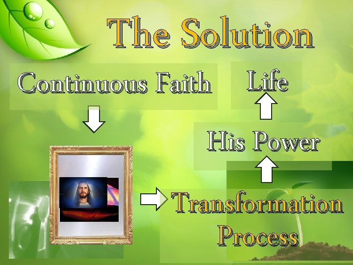 The Solution Continuous Faith Life His Power Transformation Process 