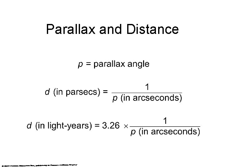 Parallax and Distance 