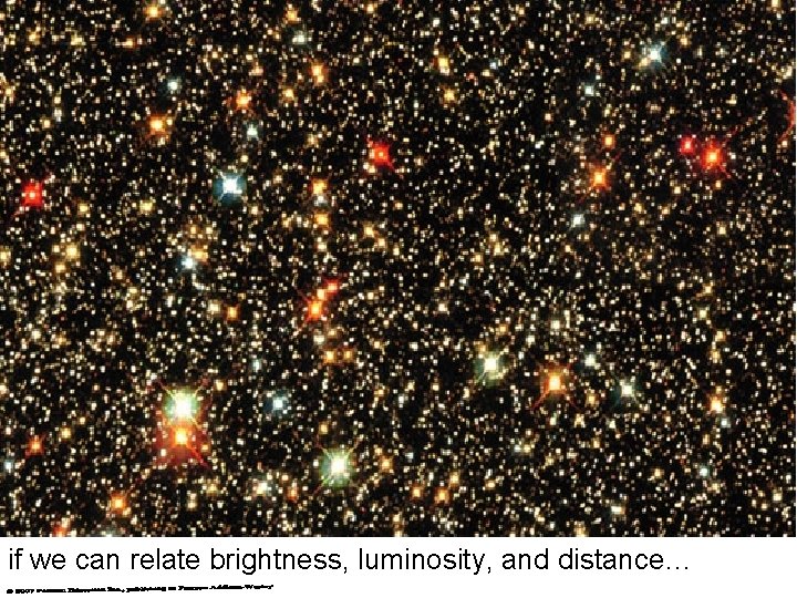 if we can relate brightness, luminosity, and distance… 