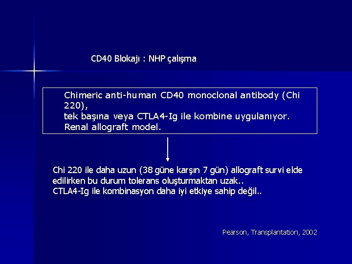 CD 40 Blokajı : NHP çalışma Chimeric anti-human CD 40 monoclonal antibody (Chi 220), CD 40 Blokajı : NHP çalışma Chimeric anti-human CD 40 monoclonal antibody (Chi 220),