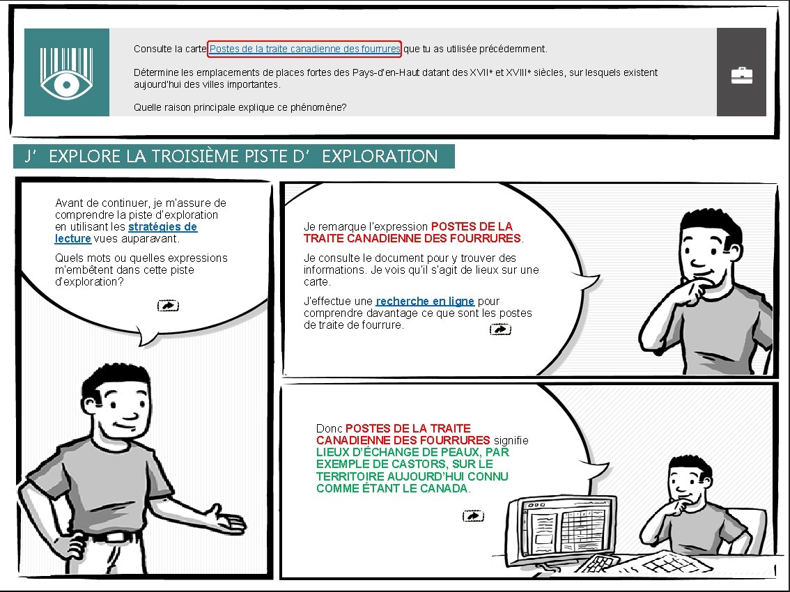 Consulte la carte Postes de la traite canadienne des fourrures que tu as utilisée