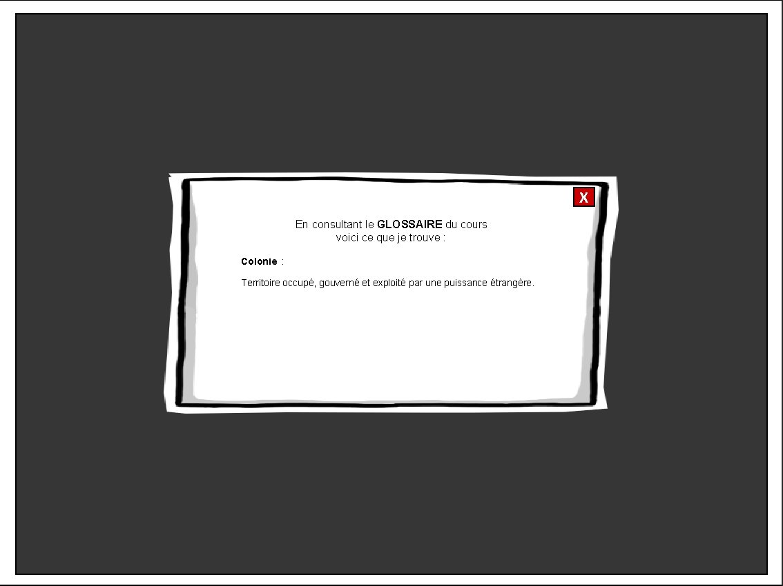 X En consultant le GLOSSAIRE du cours voici ce que je trouve : Colonie