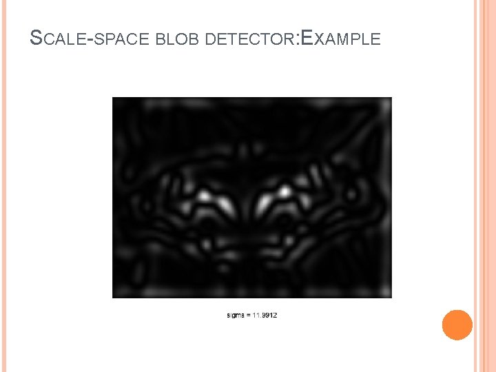 SCALE-SPACE BLOB DETECTOR: EXAMPLE 