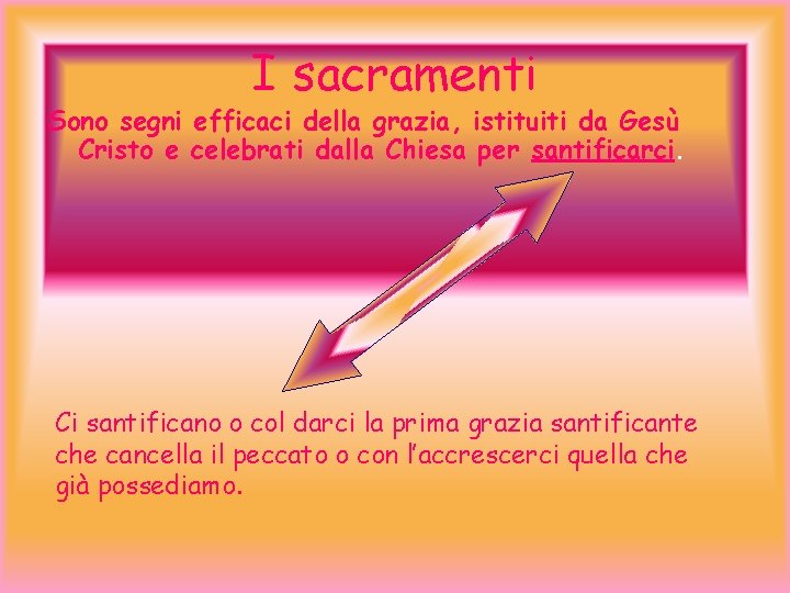 I sacramenti Sono segni efficaci della grazia, istituiti da Gesù Cristo e celebrati dalla