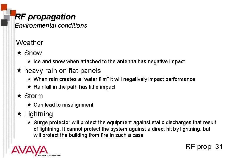 RF propagation Environmental conditions Weather « Snow « Ice and snow when attached to
