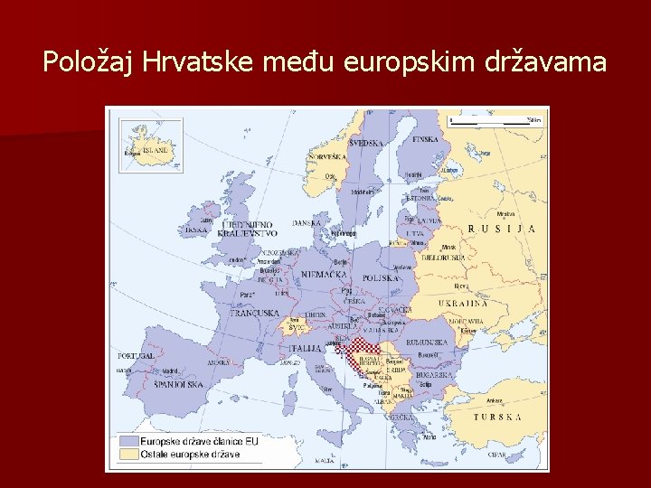 Položaj Hrvatske među europskim državama 