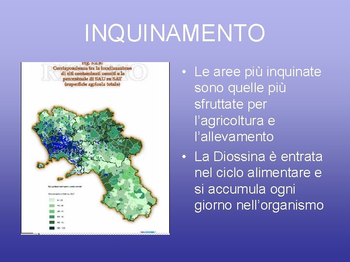 INQUINAMENTO • Le aree più inquinate sono quelle più sfruttate per l’agricoltura e l’allevamento