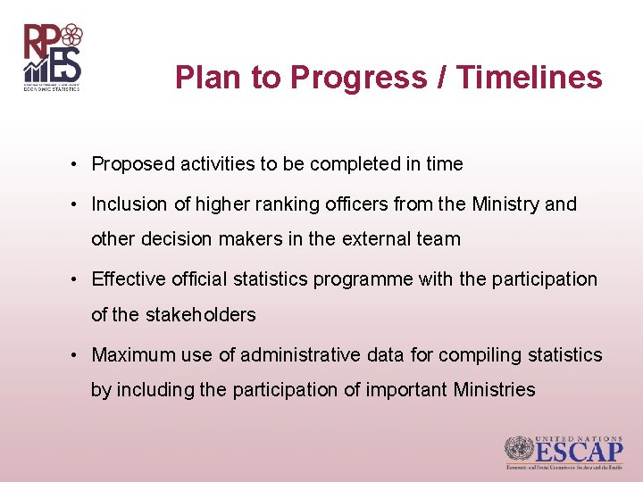 Plan to Progress / Timelines • Proposed activities to be completed in time •