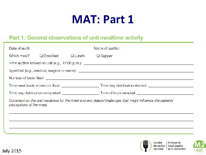 MAT: Part 1 July 2015 