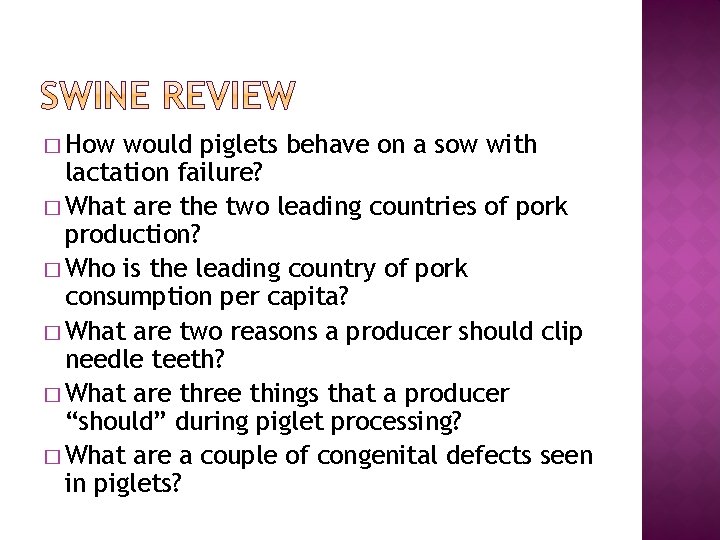 � How would piglets behave on a sow with lactation failure? � What are