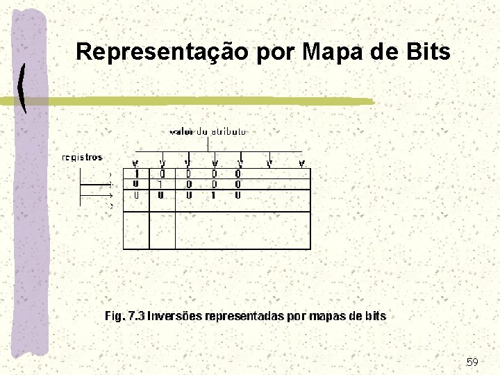 Representação por Mapa de Bits 59 Representação por Mapa de Bits 59