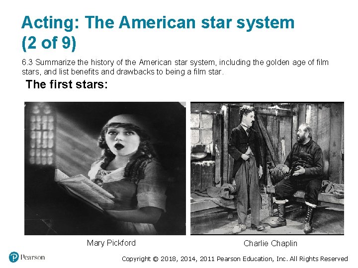 Acting: The American star system (2 of 9) 6. 3 Summarize the history of Acting: The American star system (2 of 9) 6. 3 Summarize the history of