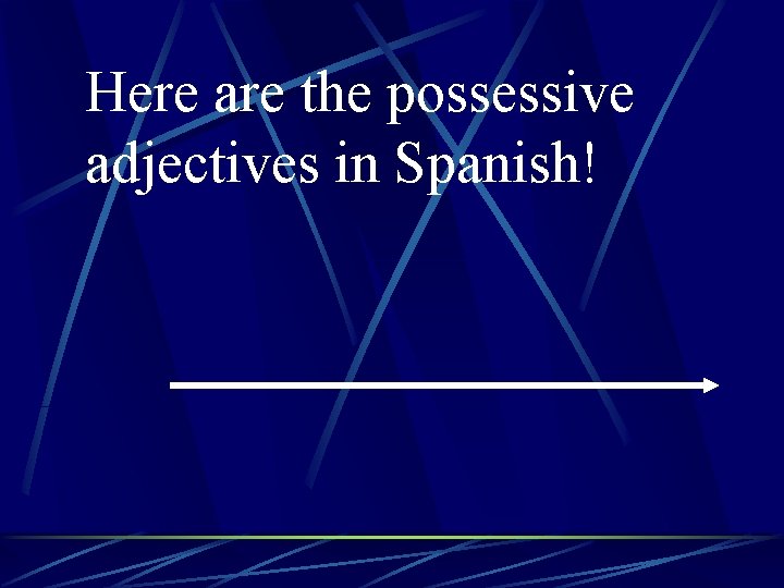 Here are the possessive adjectives in Spanish! 