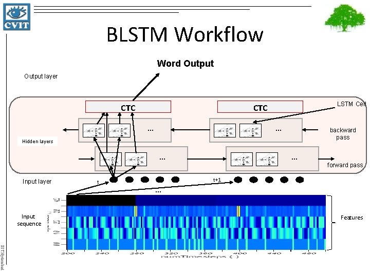 BLSTM Workflow Word Output layer CTC LSTM Cell CTC … … backward pass Hidden