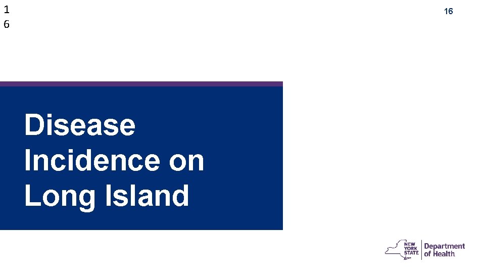 1 6 16 Disease Incidence on Long Island 