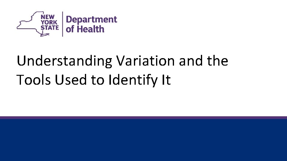 Understanding Variation and the Tools Used to Identify It 