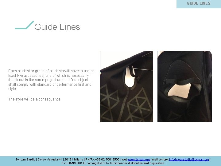 BOND-IN PARIS GUIDE LINES Guide Lines Each student or group of students will have