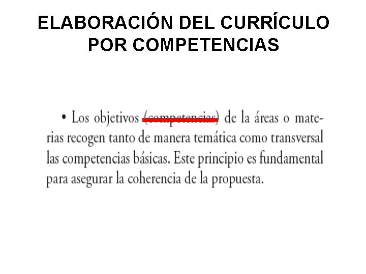 ELABORACIÓN DEL CURRÍCULO POR COMPETENCIAS 