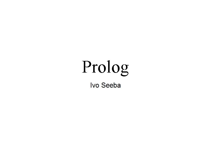 Prolog 