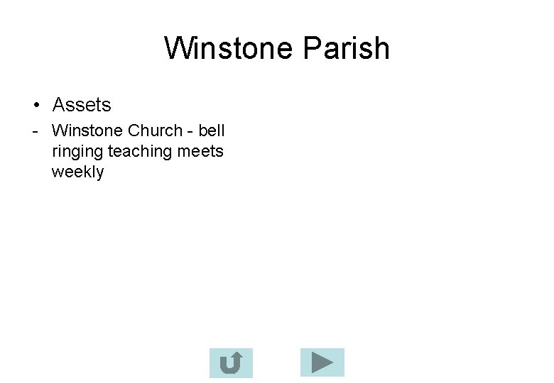 Winstone Parish • Assets - Winstone Church - bell ringing teaching meets weekly 