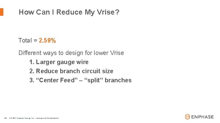 How Can I Reduce My Vrise? Total = 2. 59% Different ways to design