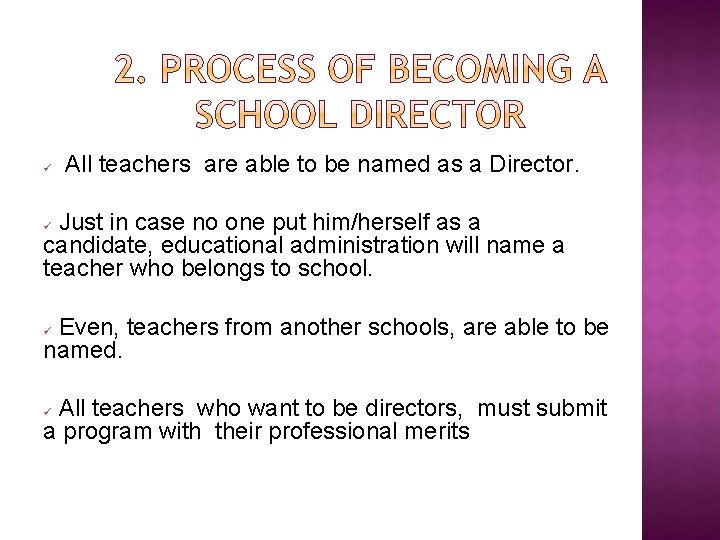 All teachers are able to be named as a Director. Just in case All teachers are able to be named as a Director. Just in case