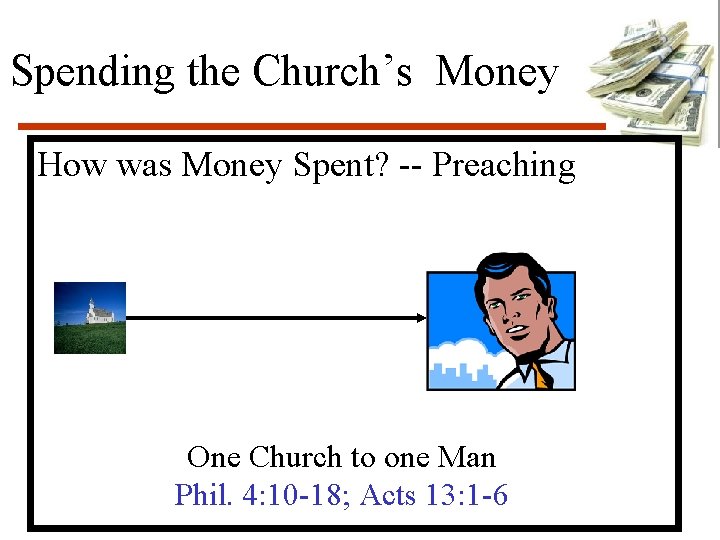 Spending the Church’s Money How was Money Spent? -- Preaching One Church to one