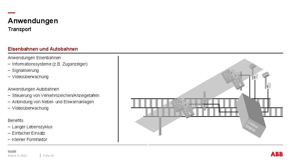 — Anwendungen Transport Eisenbahnen und Autobahnen O O 4 23 in Tra nich Mu