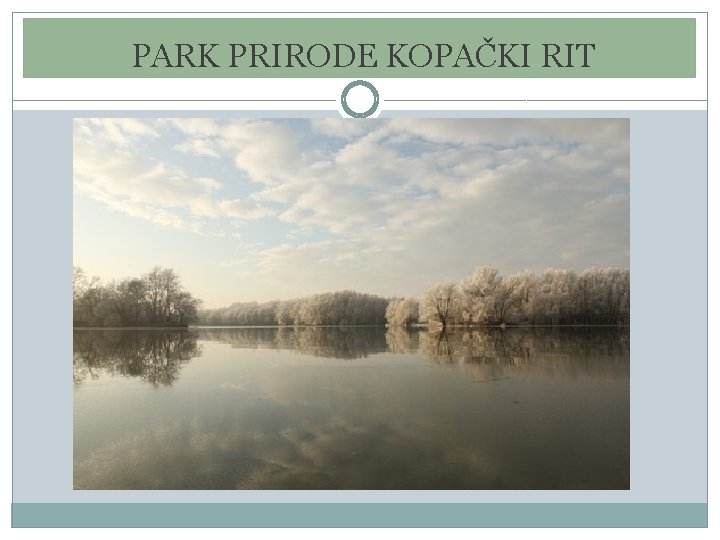 PARK PRIRODE KOPAČKI RIT PARK PRIRODE KOPAČKI RIT