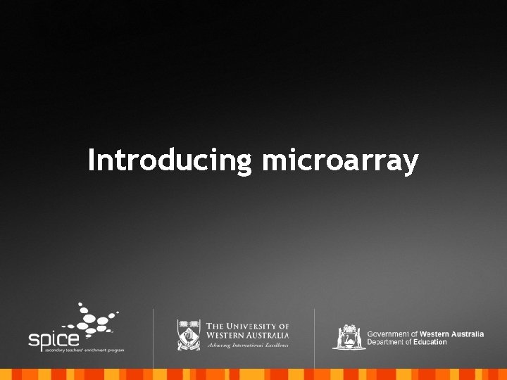 Introducing microarray 