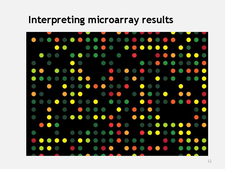 Interpreting microarray results 12 