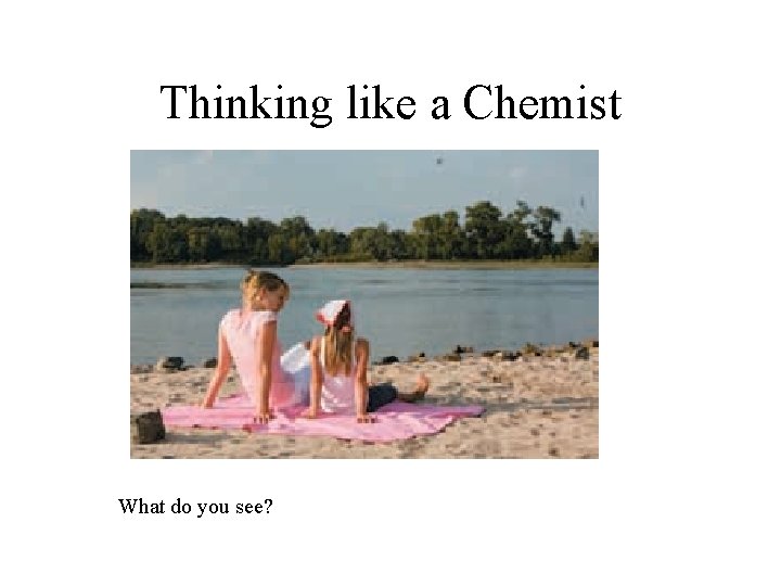 Thinking like a Chemist What do you see? 