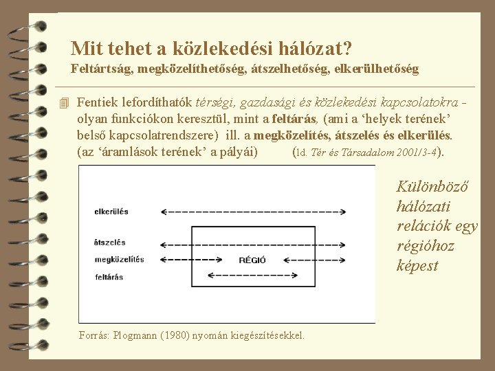 Mit tehet a közlekedési hálózat? Feltártság, megközelíthetőség, átszelhetőség, elkerülhetőség 4 Fentiek lefordíthatók térségi, gazdasági