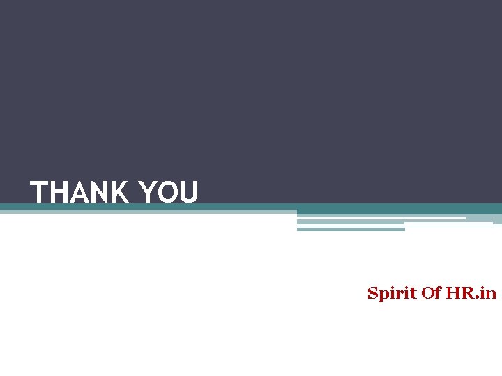 THANK YOU Spirit Of HR. in 