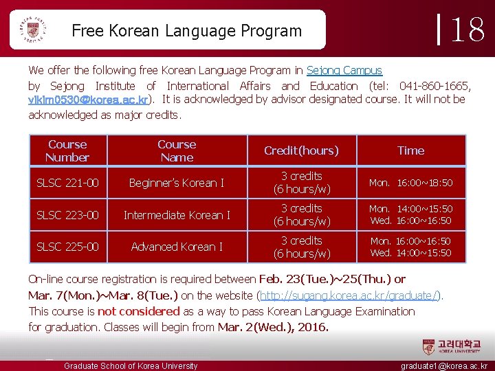 18 Free Korean Language Program We offer the following free Korean Language Program in 18 Free Korean Language Program We offer the following free Korean Language Program in